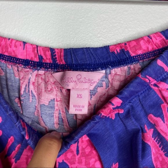 Lilly Pulitzer Iris Blue Windsor Dress Neck in Neck Giraffe XS - Picture 6 of 10